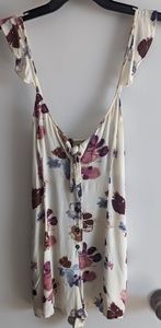 Creamy white floral romper